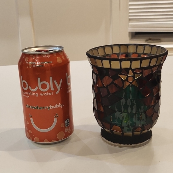 Christmas tree mosaic candle holder - Picture 3 of 3